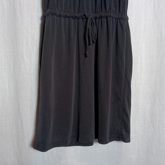 LOFT Ann Taylor Sandwashed Modal Blend Black Knee Length Sleeveless Dress - Picture 6 of 9